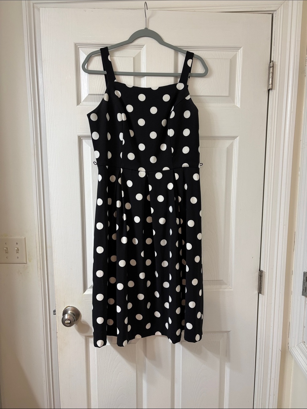 Black and White Polka Dot Midi Dress
